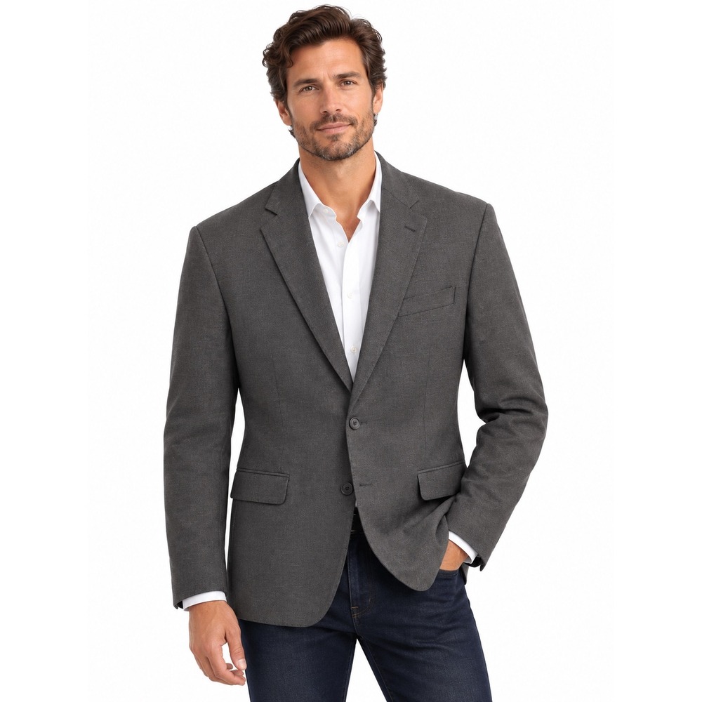 Brooks Brothers Explorer Madison Fit Blazer 44L Charcoal Gray Wool Sport Coat